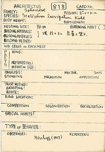 岩田久二雄フィールドノート