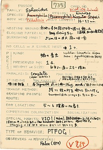 岩田久二雄フィールドノート