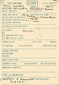 岩田久二雄フィールドノート