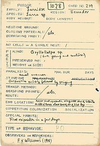 岩田久二雄フィールドノート