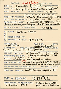 岩田久二雄フィールドノート