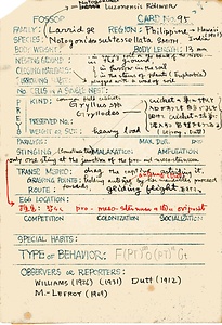 岩田久二雄フィールドノート