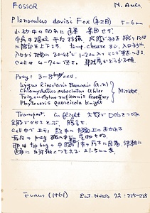 岩田久二雄フィールドノート