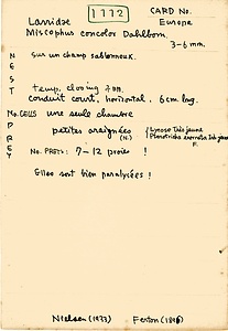 岩田久二雄フィールドノート