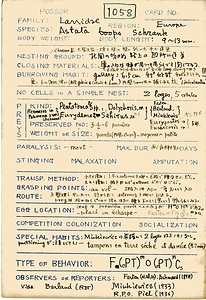 岩田久二雄フィールドノート