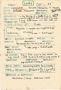 岩田久二雄フィールドノート