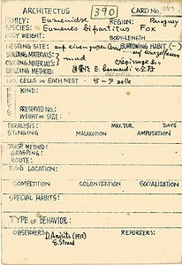 岩田久二雄フィールドノート