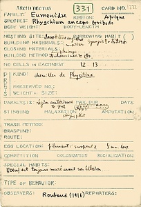 岩田久二雄フィールドノート