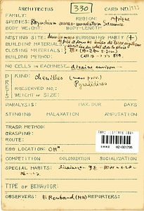 岩田久二雄フィールドノート