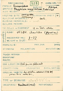 岩田久二雄フィールドノート