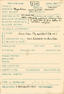 岩田久二雄フィールドノート