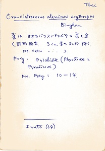 岩田久二雄フィールドノート