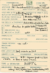 岩田久二雄フィールドノート