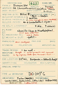 岩田久二雄フィールドノート