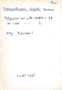 岩田久二雄フィールドノート