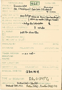 岩田久二雄フィールドノート