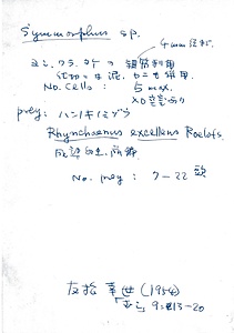 岩田久二雄フィールドノート