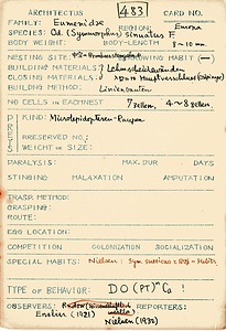 岩田久二雄フィールドノート