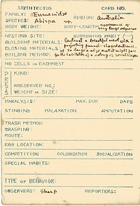 岩田久二雄フィールドノート