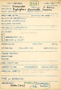 岩田久二雄フィールドノート