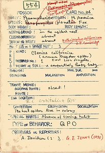 岩田久二雄フィールドノート