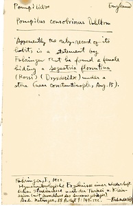 岩田久二雄フィールドノート