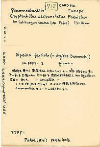 岩田久二雄フィールドノート