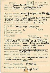 岩田久二雄フィールドノート