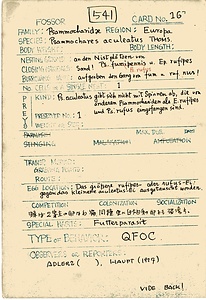 岩田久二雄フィールドノート