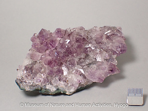 石英（紫水晶，アメジスト）・セラドン石