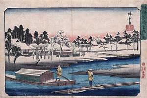 東都名所 真崎雪晴之図