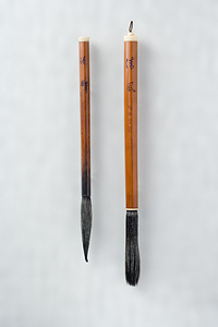 西園寺公望所用鳩居堂製竹管筆　銘　清風