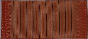 縞織地鋸歯文様金糸紋織ショール