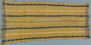 細縞地経浮紋織肩布