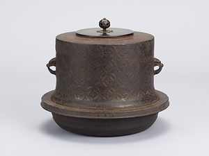 七宝地紋車軸釜