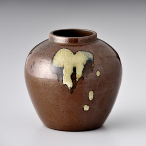 芳工赤白流釉茶壺