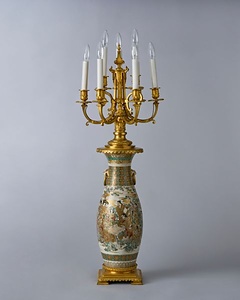 金襴手人物文燭台