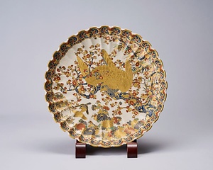 金襴手花鳥文皿