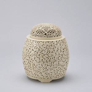 無地二重透彫香炉