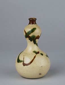 三彩釉瓢形徳利