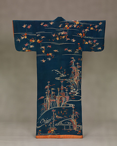 千鳥波帆模様小袖