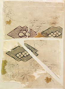 葡萄模様辻が花裂