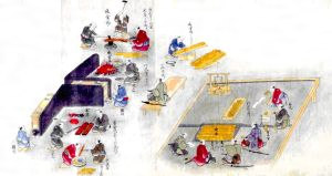 佐渡国金銀山敷岡稼方図