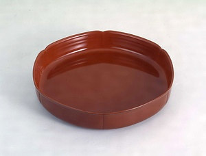 乾漆稜線文盛器