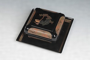 錆絵模様菓子入