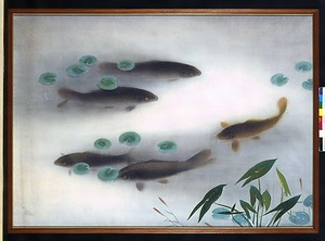 湖畔　沢潟のある