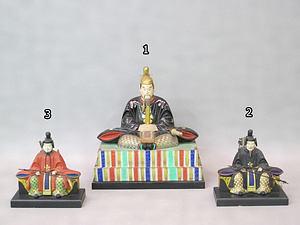 木彫彩色天神像・随身像