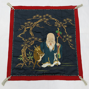 松竹に寿老人図重掛け