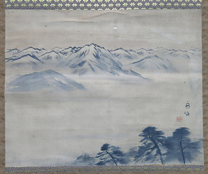 紙本墨画淡彩立山図