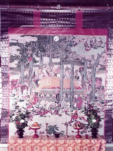 紙本着色仏涅槃図